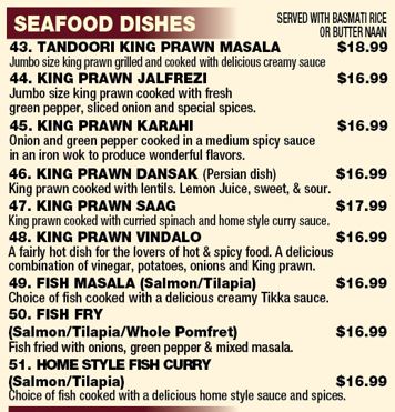 Sea Food Dishes
